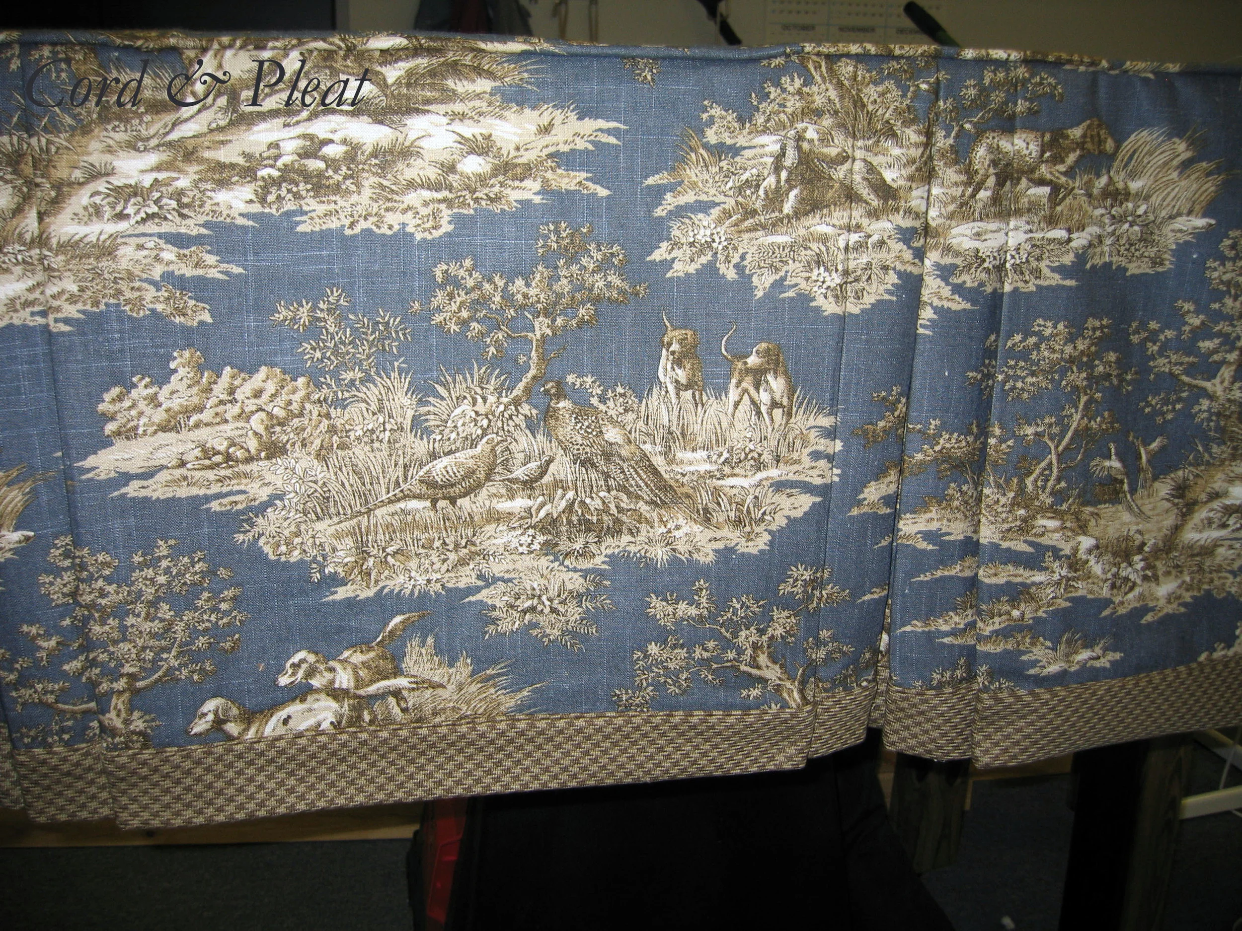 Close up photo of pleating, banding and pattern matching.