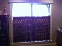 We did cafe curtains in the entry and kitchen.