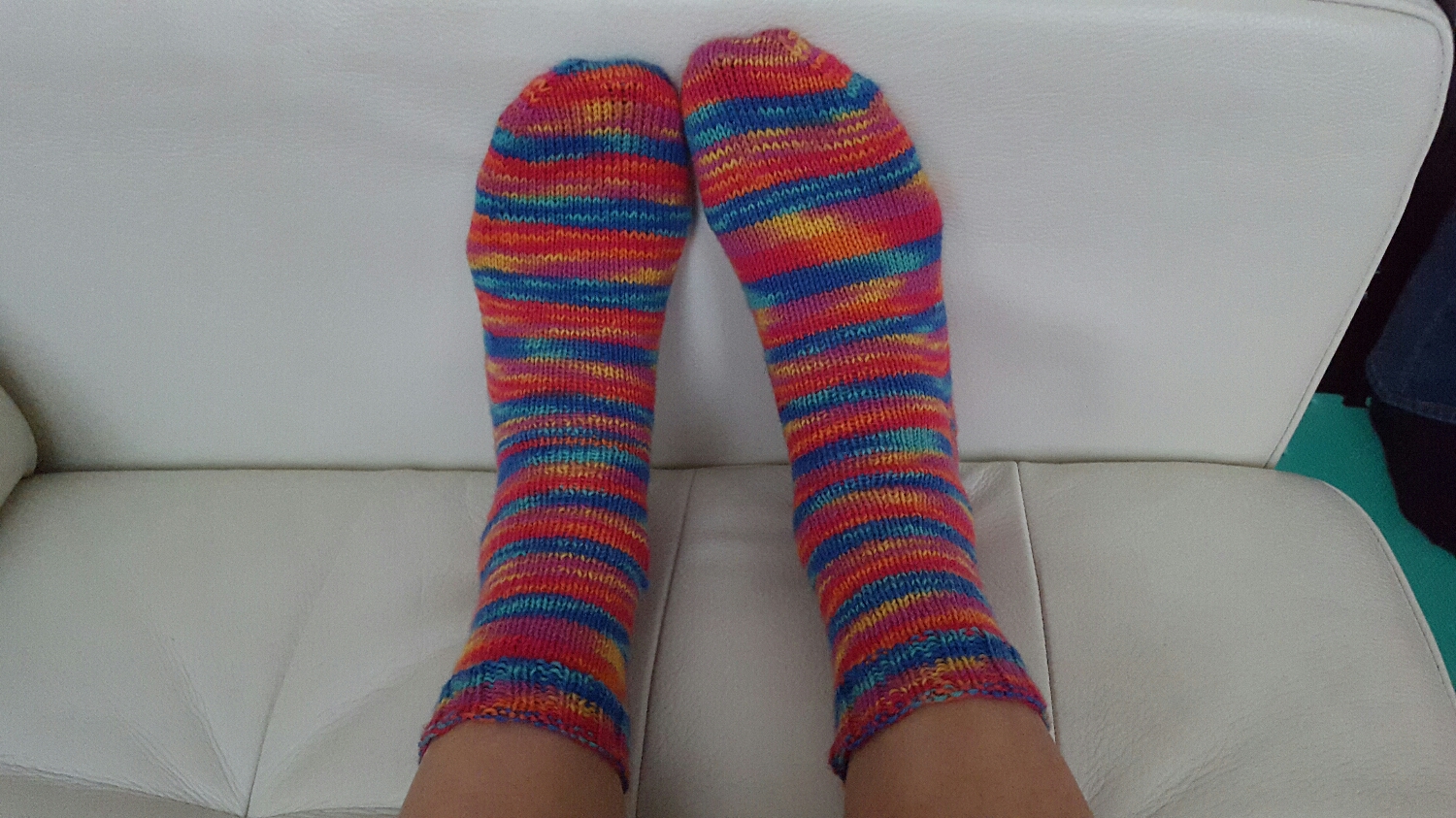 Plain socks in Regia sock yarn.