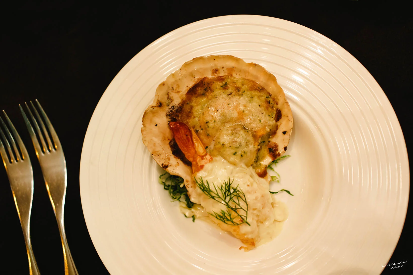 Roasted Sea Scallop and Tiger Prawn