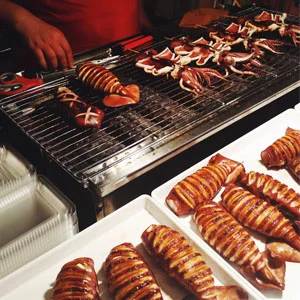 Grilled Squid at a Night Market