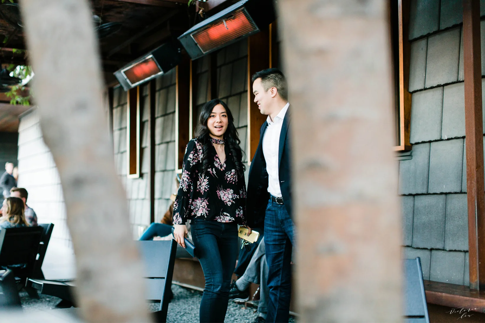 Victoria: This was the EXACT moment that Jess spotted me, even though I was hiding behind a tree AND a bar cart. I call it "women's intuition".