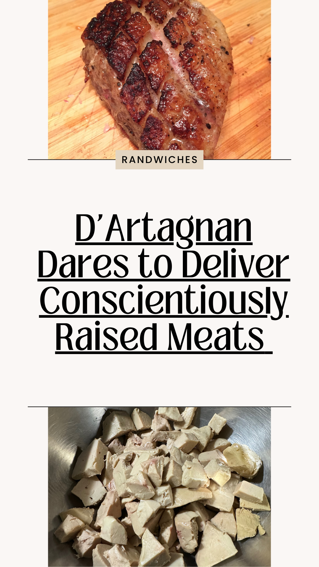 D'Artagnan Dares to Deliver Conscientiously Raised Meats & Delicious Farm to Fork Goods - AD