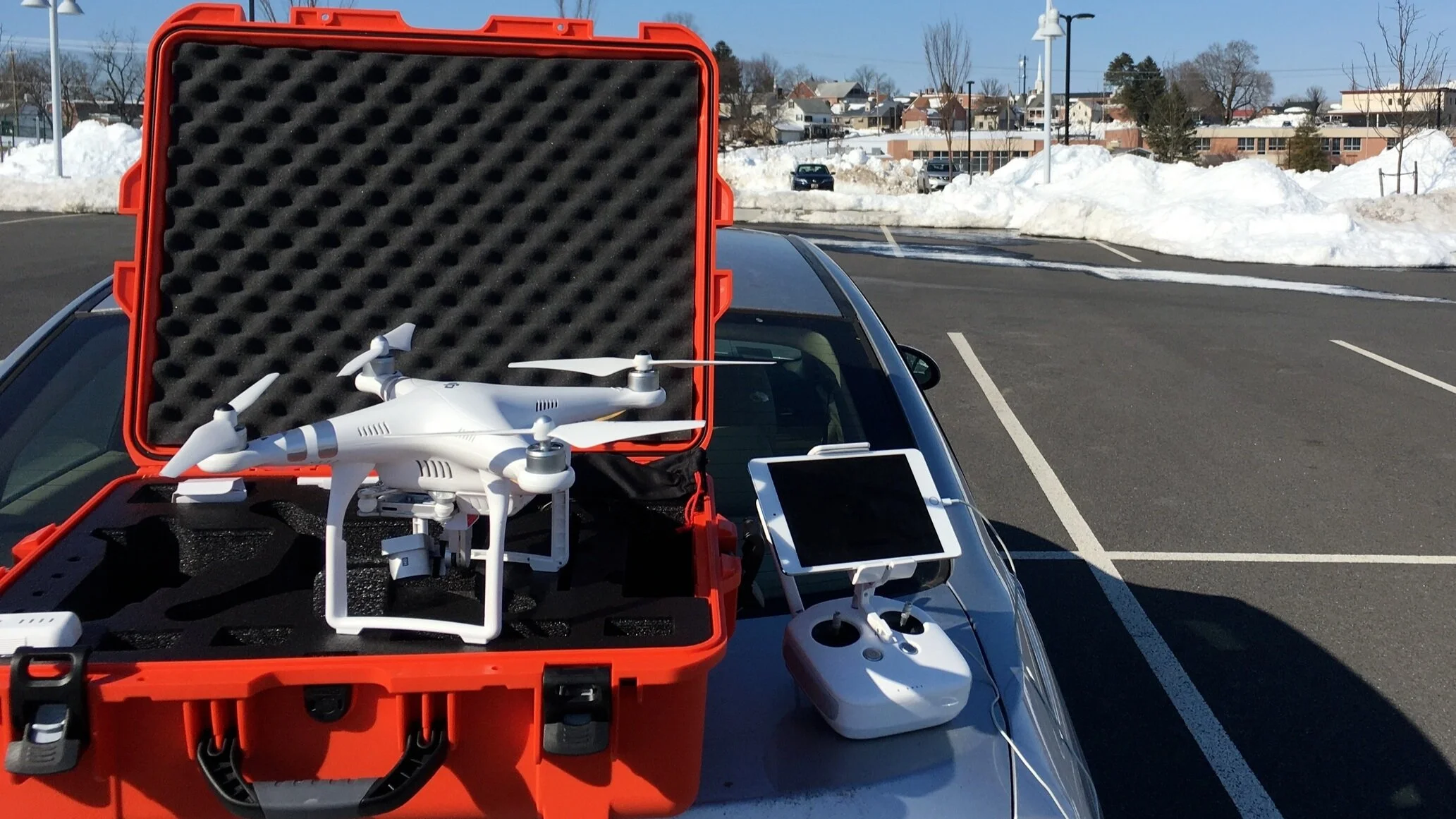 Flying a Drone on a Snowy Day