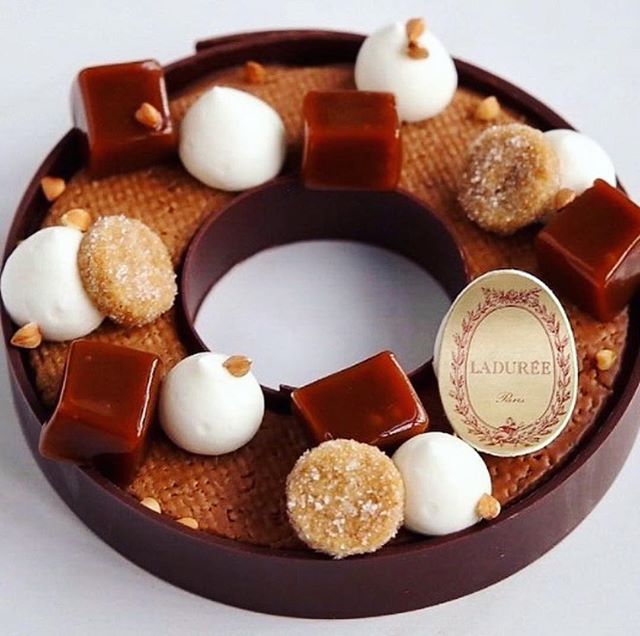 We cannot wait to taste this caramel buckwheat sabl&eacute;e creation from @maisonladuree that the amazing @claire.heitzler just posted (#regram) If Chef Heitzler is in love with it, we had better watch out, it&rsquo;ll be a heartbreaker ❤️