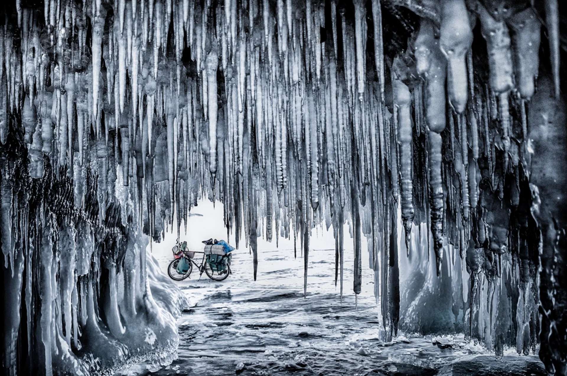 Earth, Air, Fire, Water, winner, best single image, Jakub Rybicki, Poland On a 800km bicycle journey across Baikal Lake, Ogoy Island, Russia Photograph: Jakub Rybicki/TPOTY