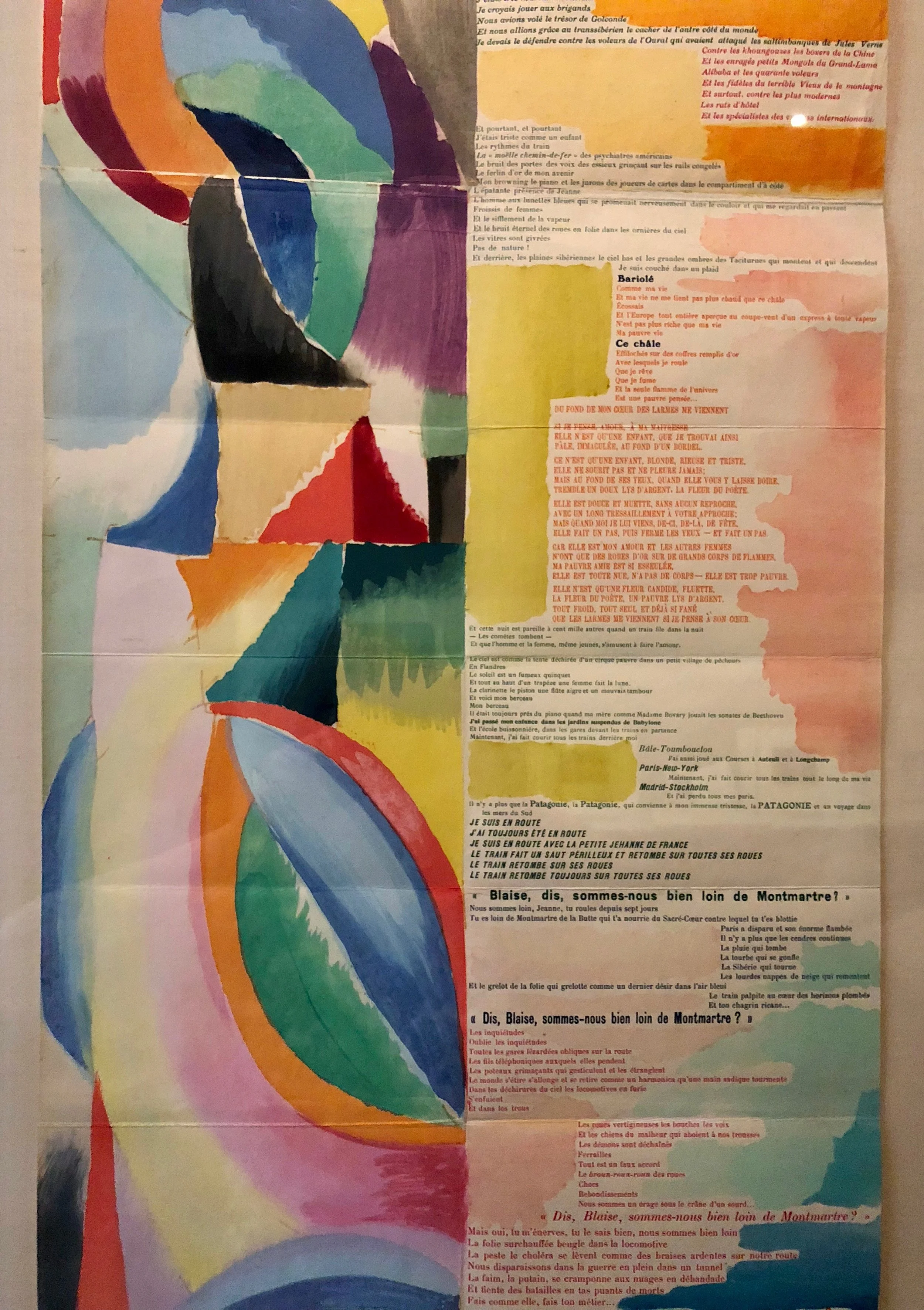 Trans-Siberian Railway and of Little Jehanne of France 1913 a collaboration between artist Sonia Delaunay poet Blaise Cendrars