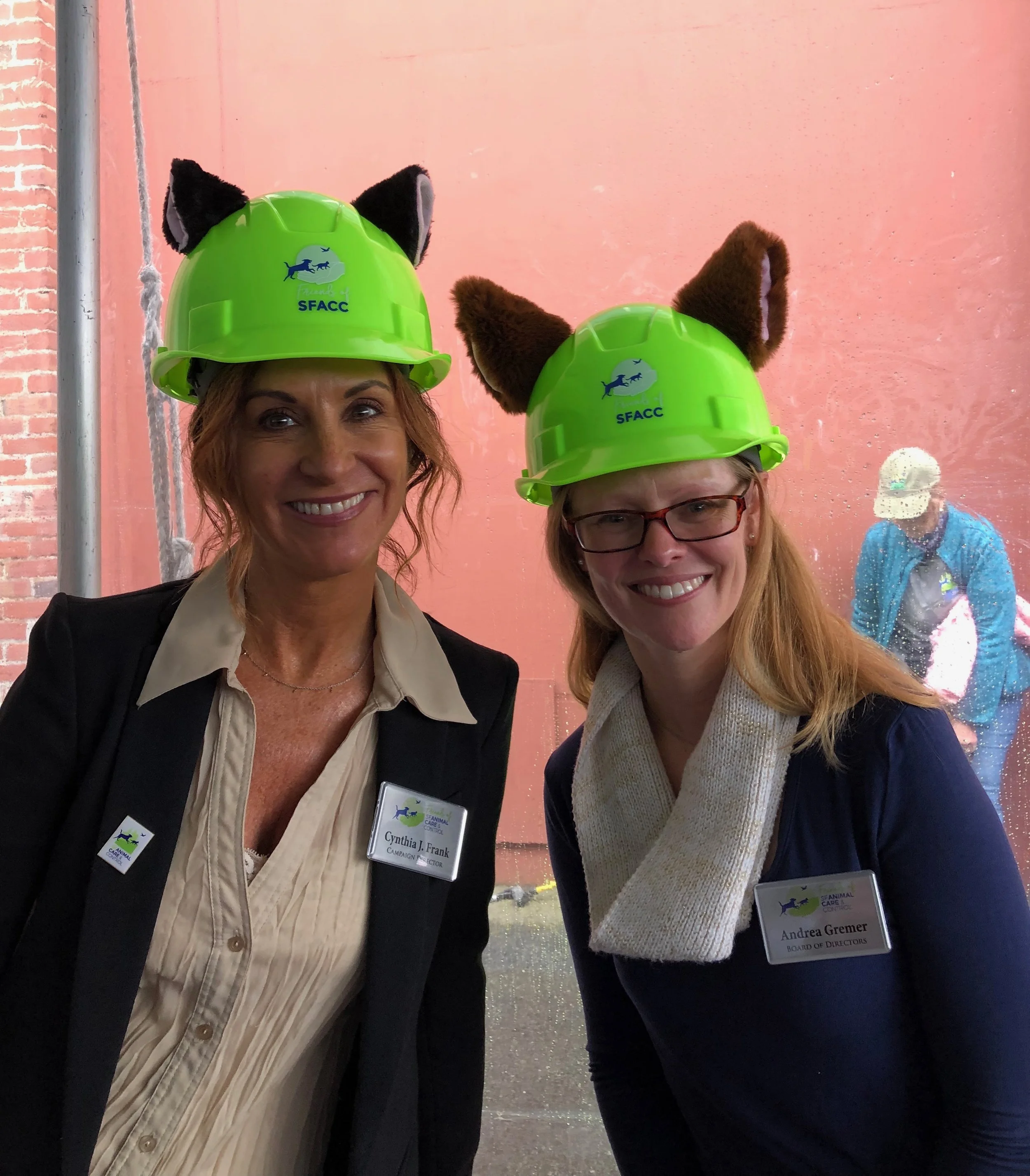 Campaign Director, Cynthia J. Frank and Board Member, Andrea Gremer are all ears.