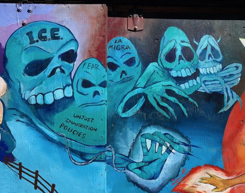 Balmy Alley - detail “Enrique’s Journey” (2009) by Josué Rojas