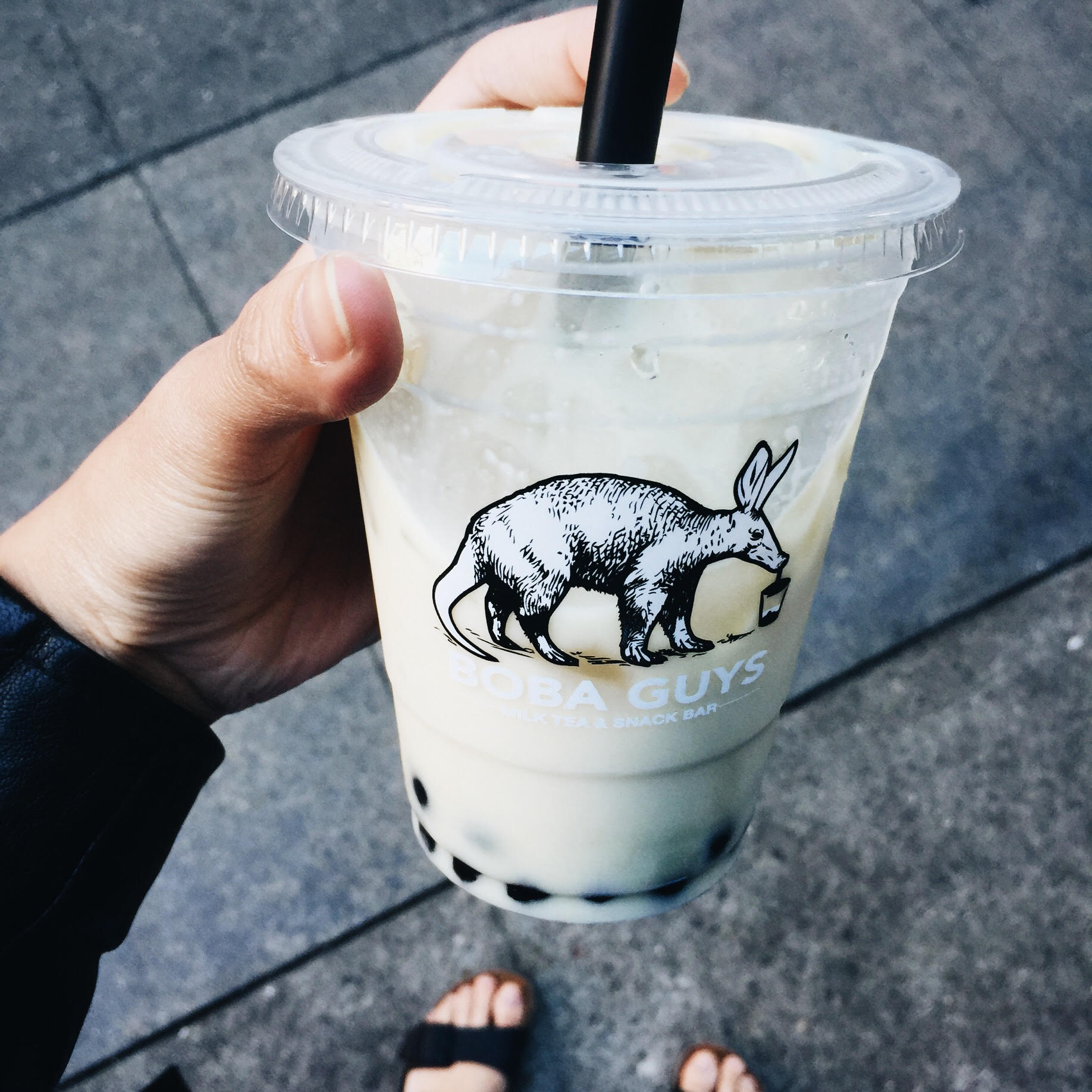 Jasmine milk tea with 75% sugar