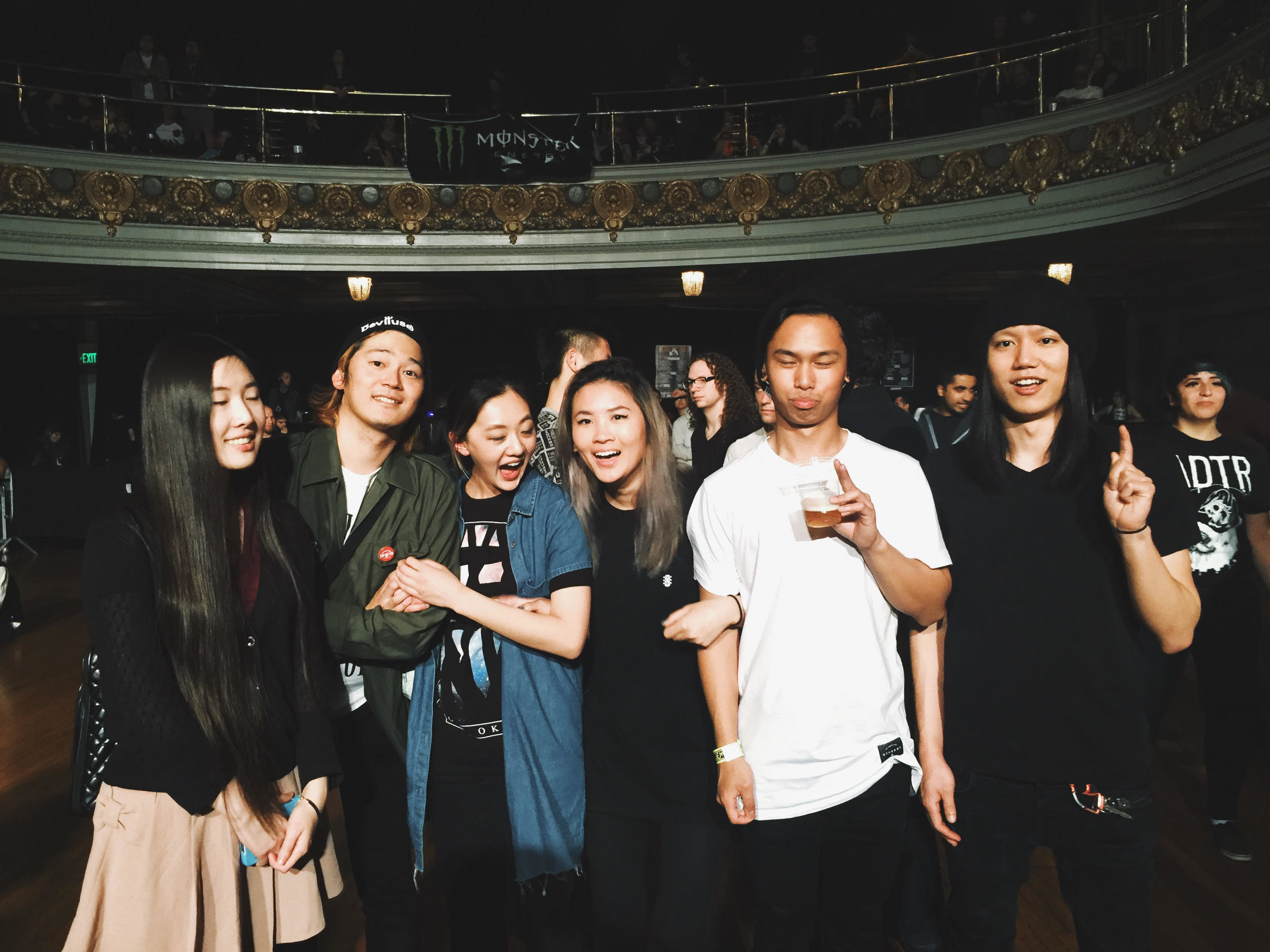 Here's an awkward photo of us all. 