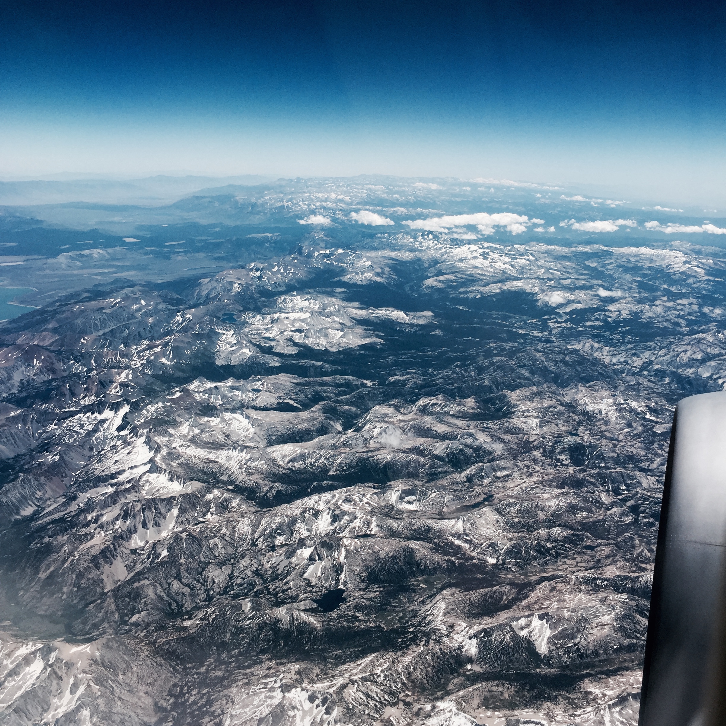 When we started flying, the pilot pointed out that there was still snow on the mountains