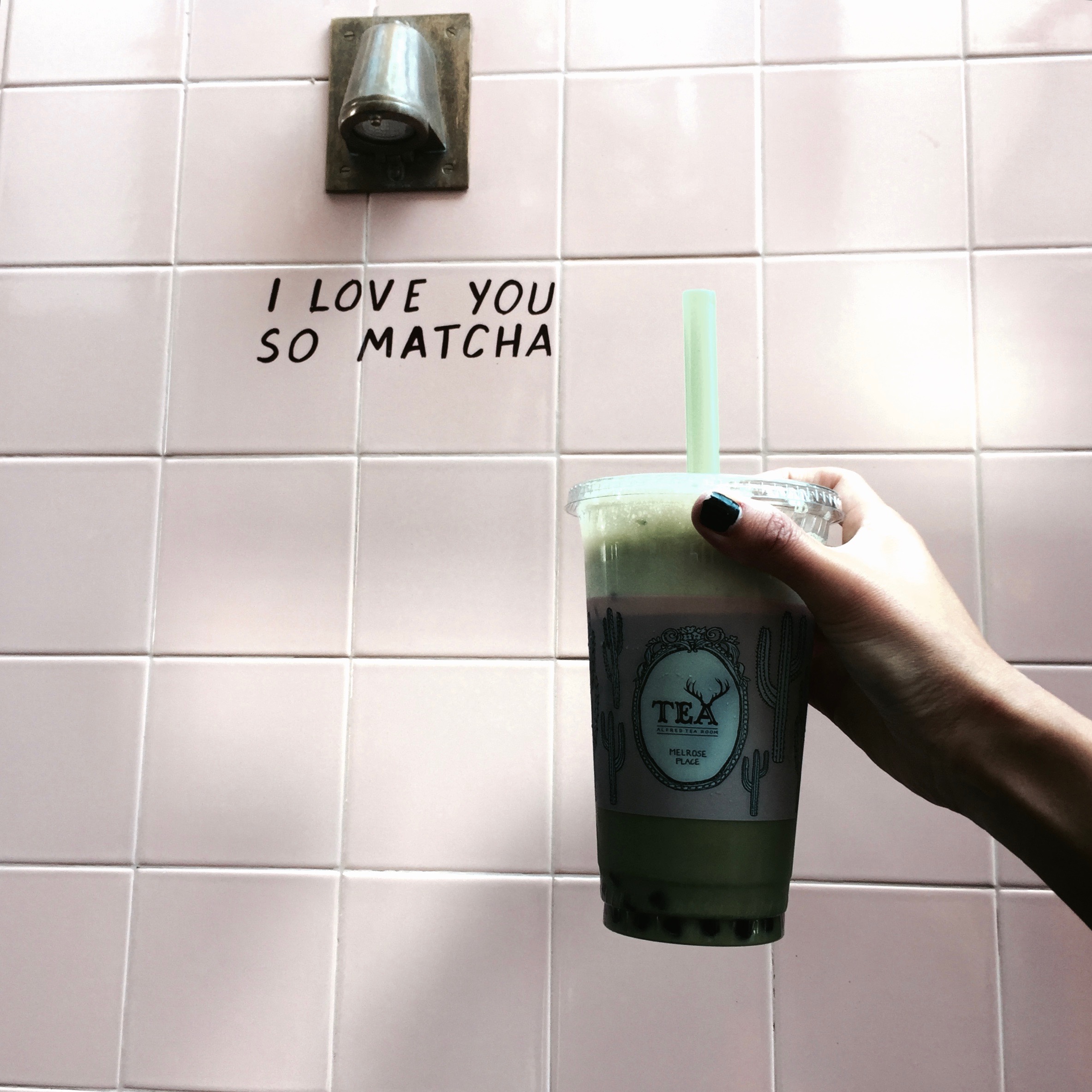 Bad lighting but, I LOVE YOU SO MATCHA<3