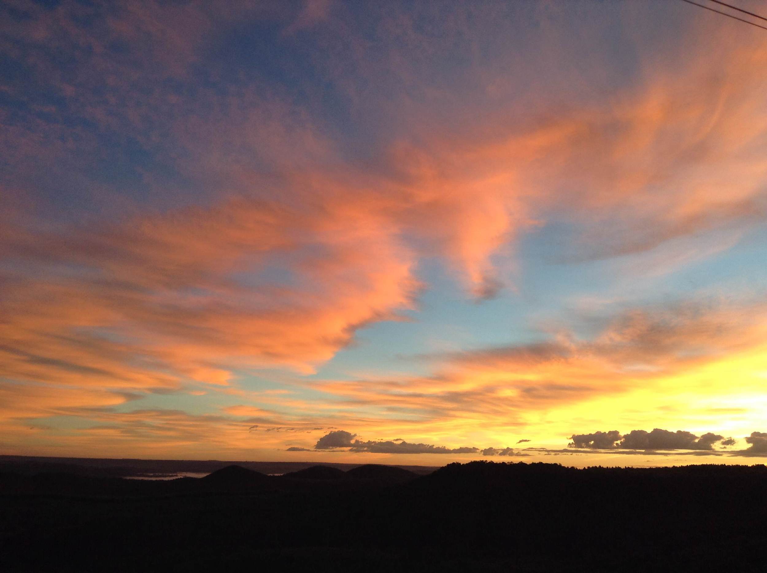 Sunrise from the bedroom and terrace of Alegria