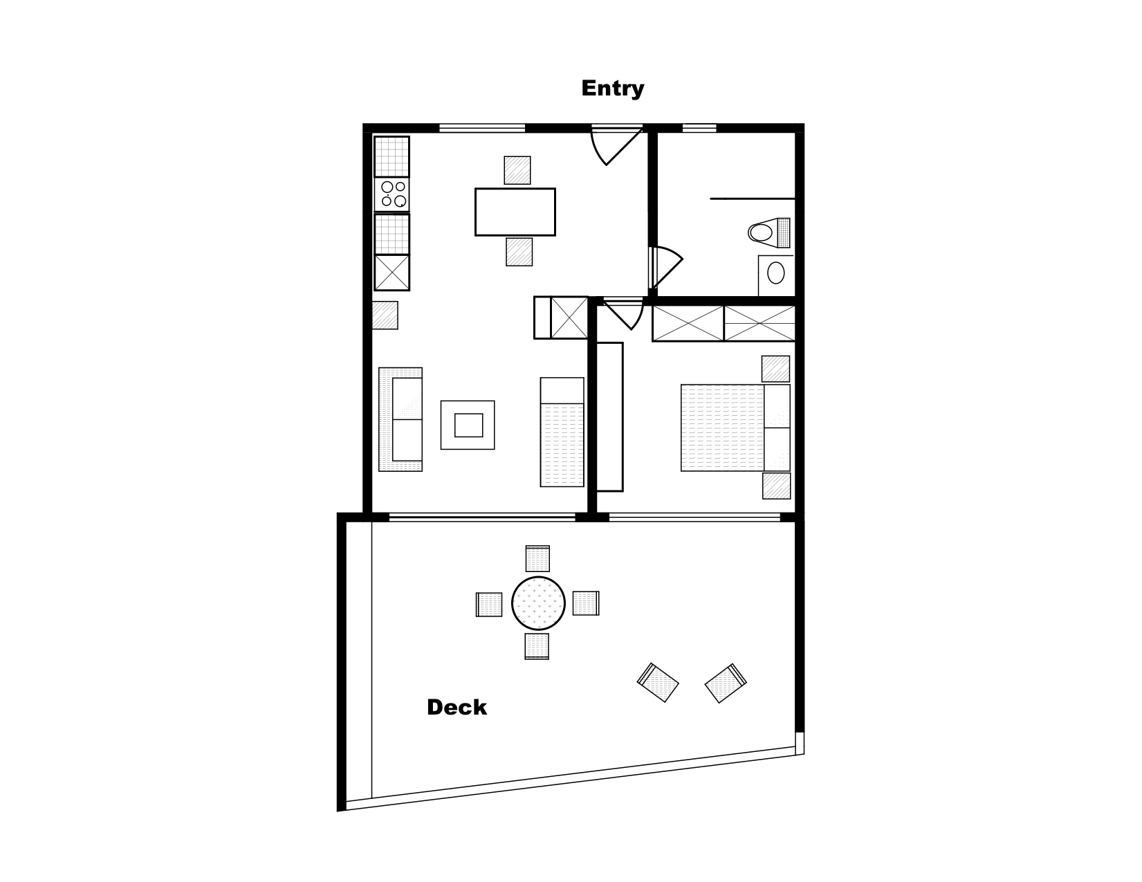 Floor Plan of the Alegria Apartment