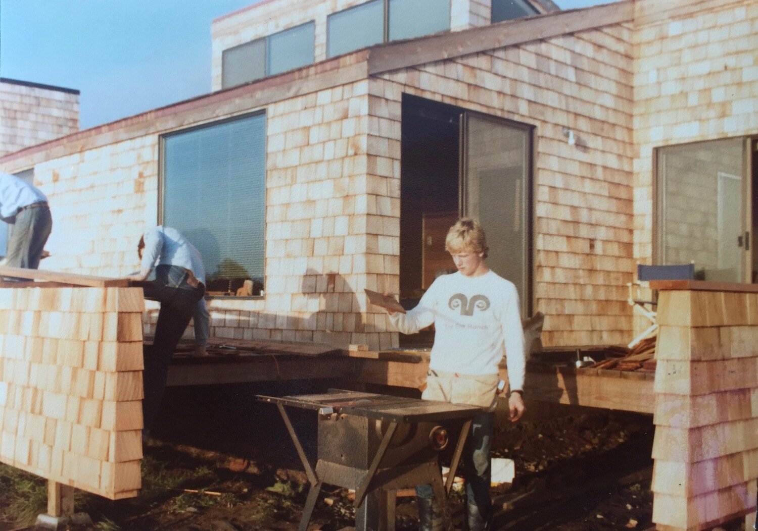 Late July 1983 -- adding the deck stairs