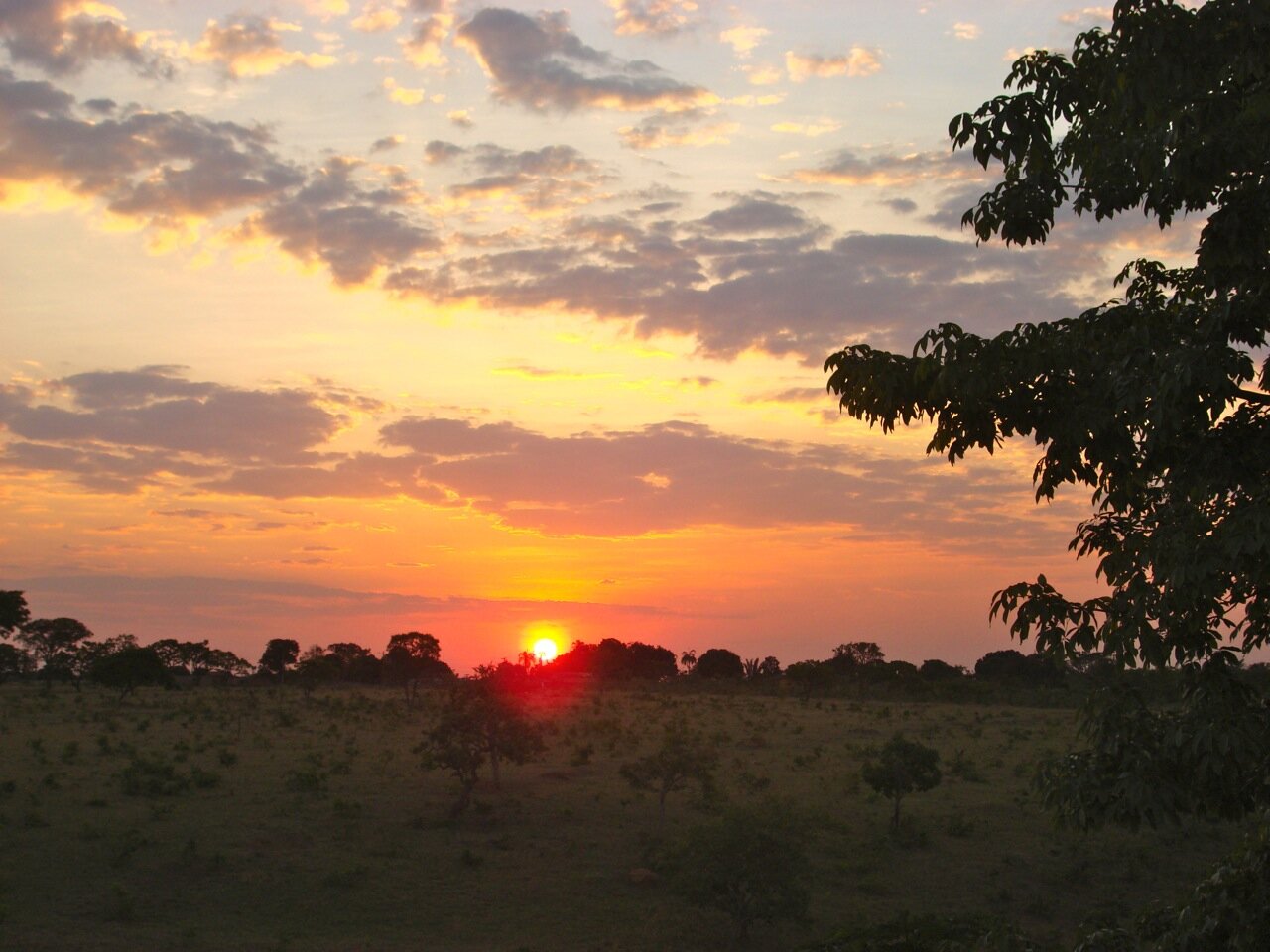 Sunset viewed from the upper terrace of Casa de Luz