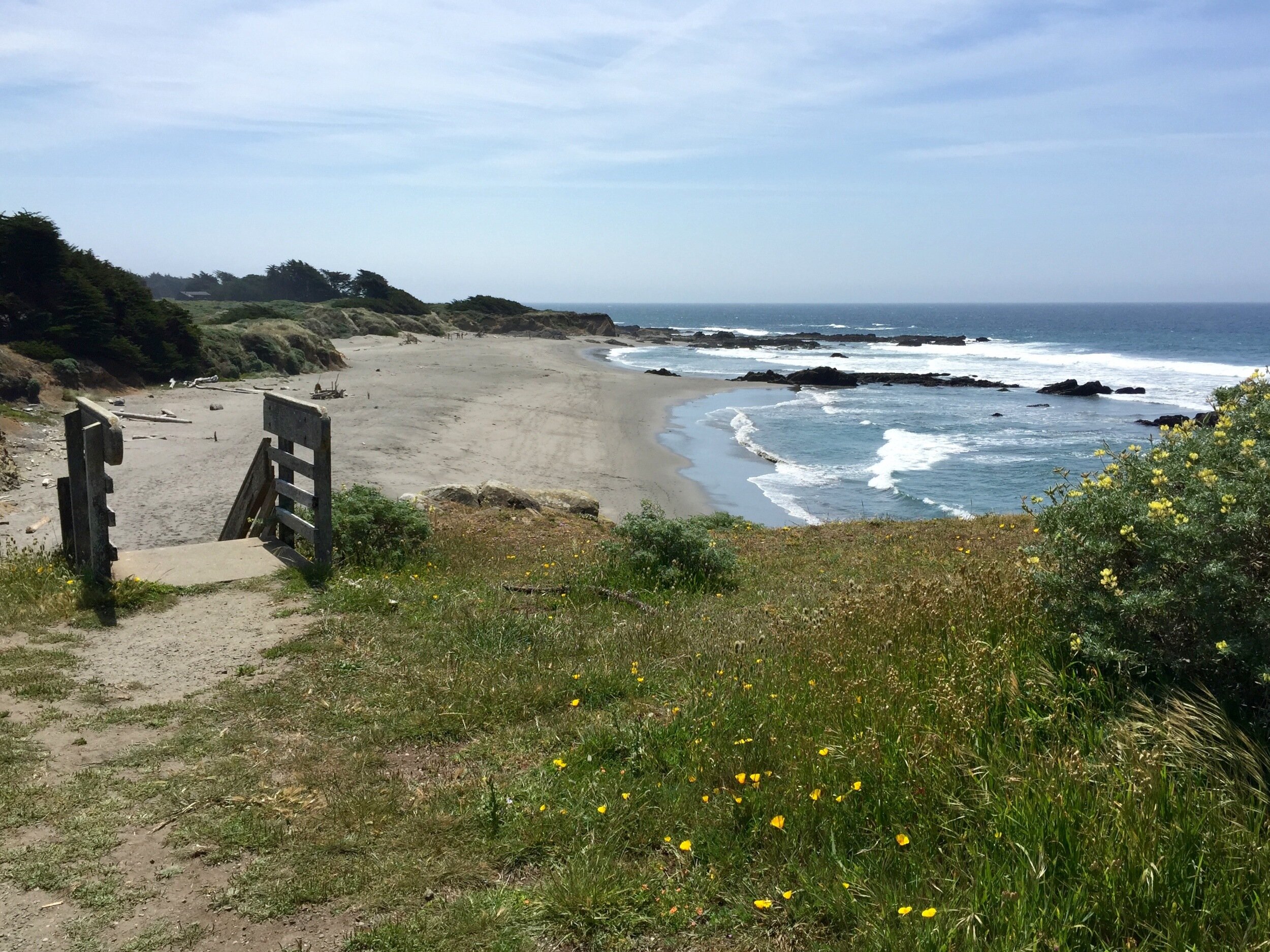 The Sea Ranch ... stairs down to "Walk-on-Beach" 