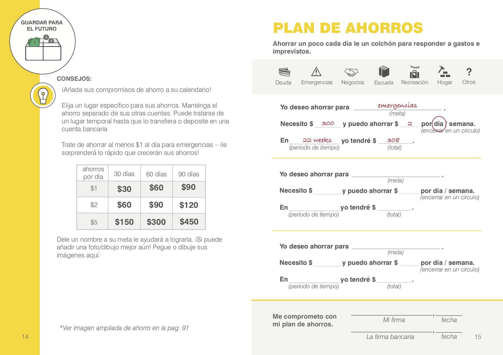 Creating a Savings Plan