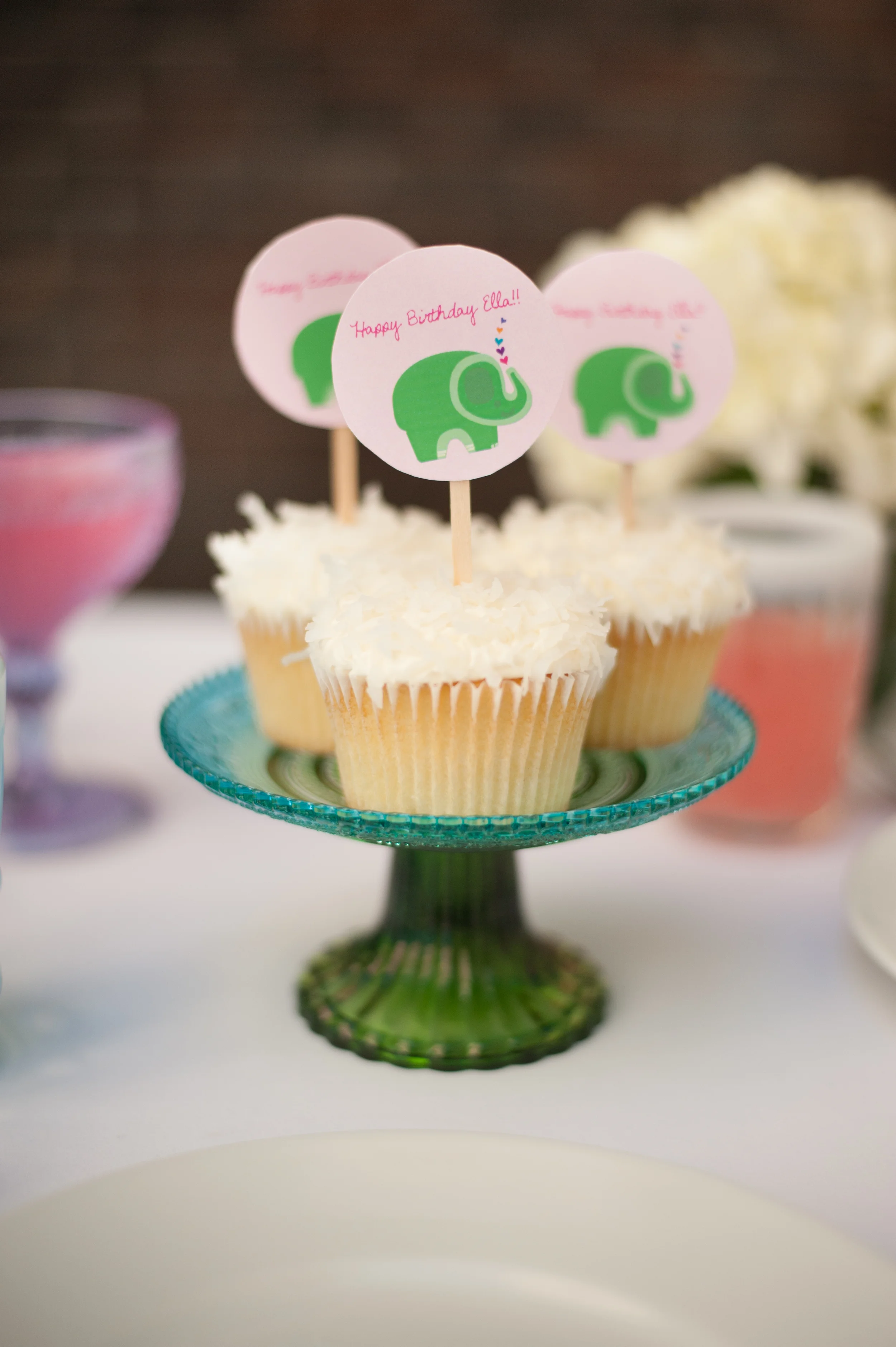 Context // While working on this project, I couldn't get enough of this great pink color. It kept making me want dessert so I figured why not put it on top of one? Concept // These cupcake toppers bring the theme back in a fun way that also adds to the table design. *Photo by Liga Photography, Staging by KalinKalin