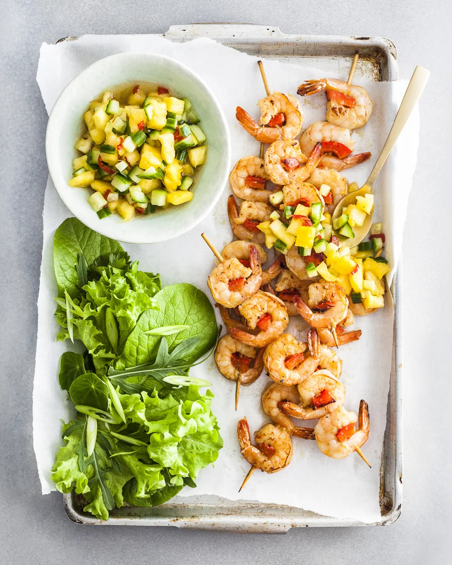 The Food Union - Prawn Kebab with Salsa