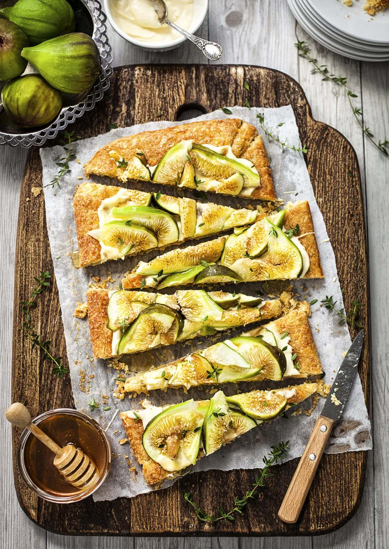 The Food Union - Fig & Mascarpone Tart with Honey & Thyme
