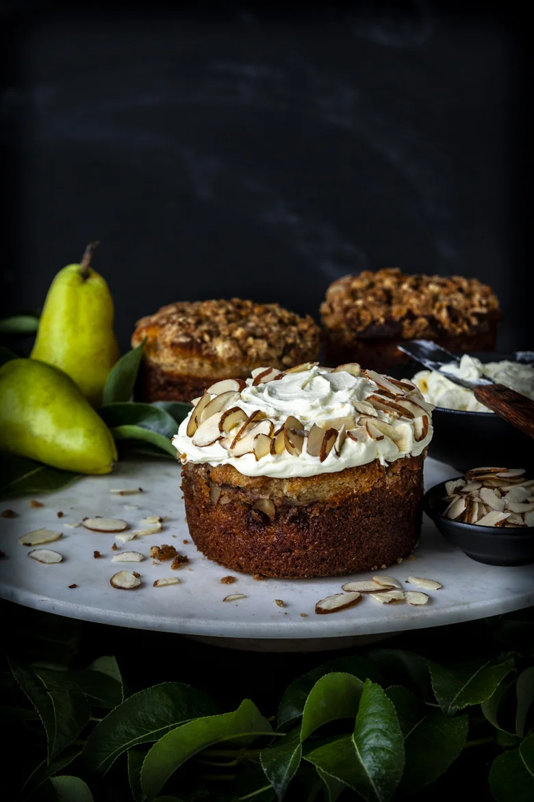 TFU - Pear & Nut Cake with Mascarpone Cream