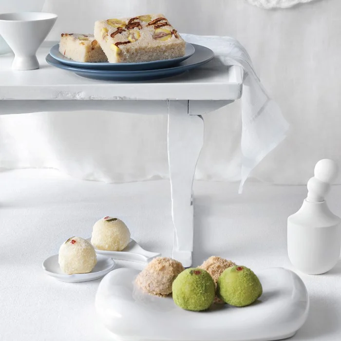 Gyeongdan -Gyeongdan is a type of small rice cake made by kneading glutinous rice powder with hot water, shaping the dough into balls, boiling them in hot water, and coating them with a powder such as bean or sesame seed powder. These days, sponge cake crumbs are also used to coat gyeongdan.