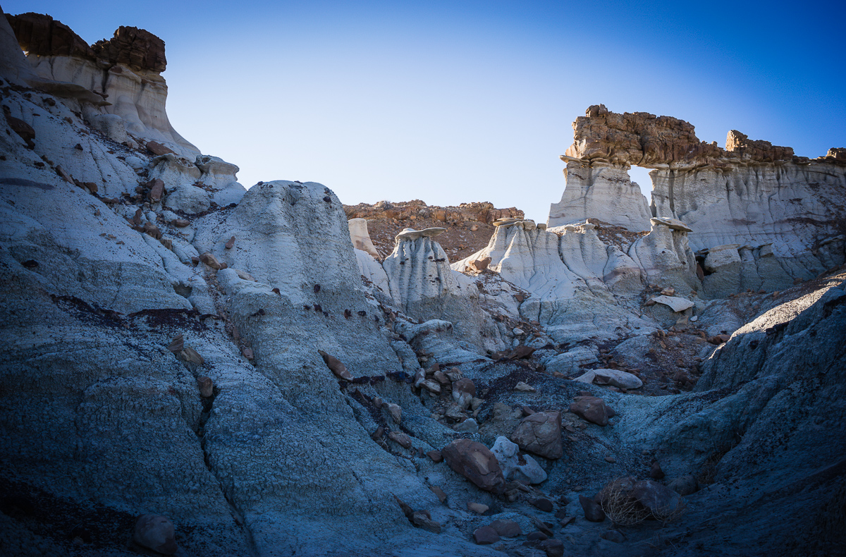 The rocks took on amazing colors that depended on how the sunlight struck them.