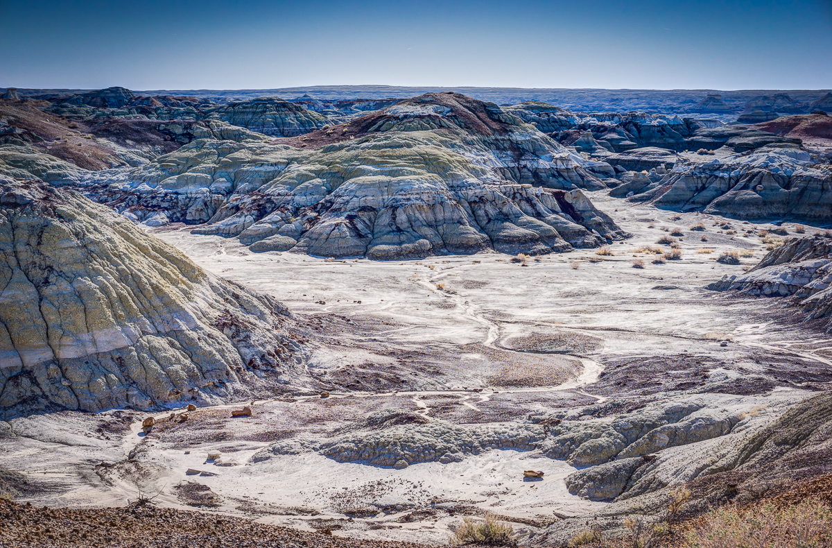 I had a very difficult climb up to one of the higher hills to get this picture. You can see the various layers of coal, lignite, sandstone, compressed volcanic ash, limestone, and many other types of rock that we didn't cover in my history major.