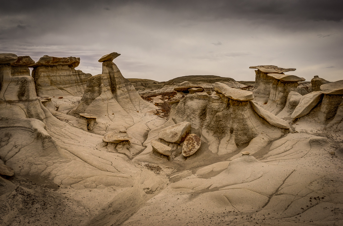 The tops of these formations were about ten feet above the surrounding landscape.