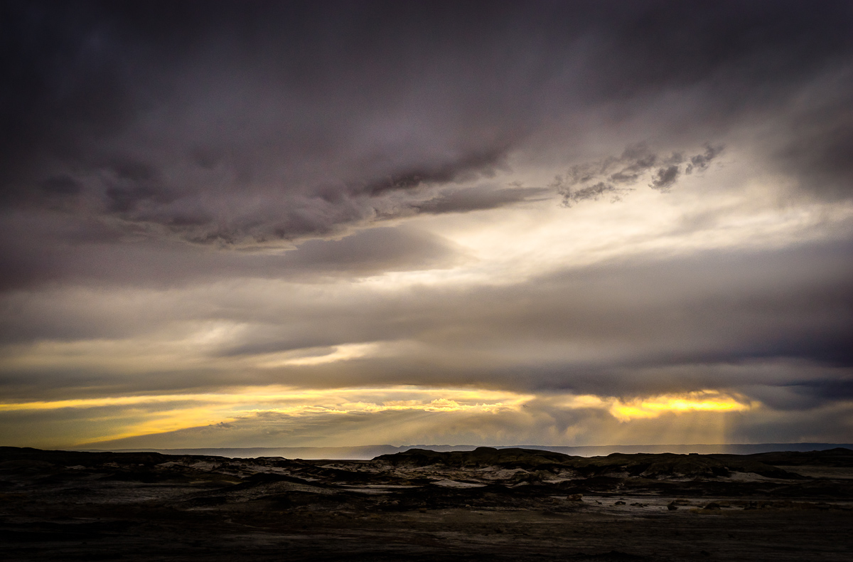 I didn't get the Bisti Sunset I had planned, but the sun fought through the clouds for some beautiful sights I hadn't imagined.