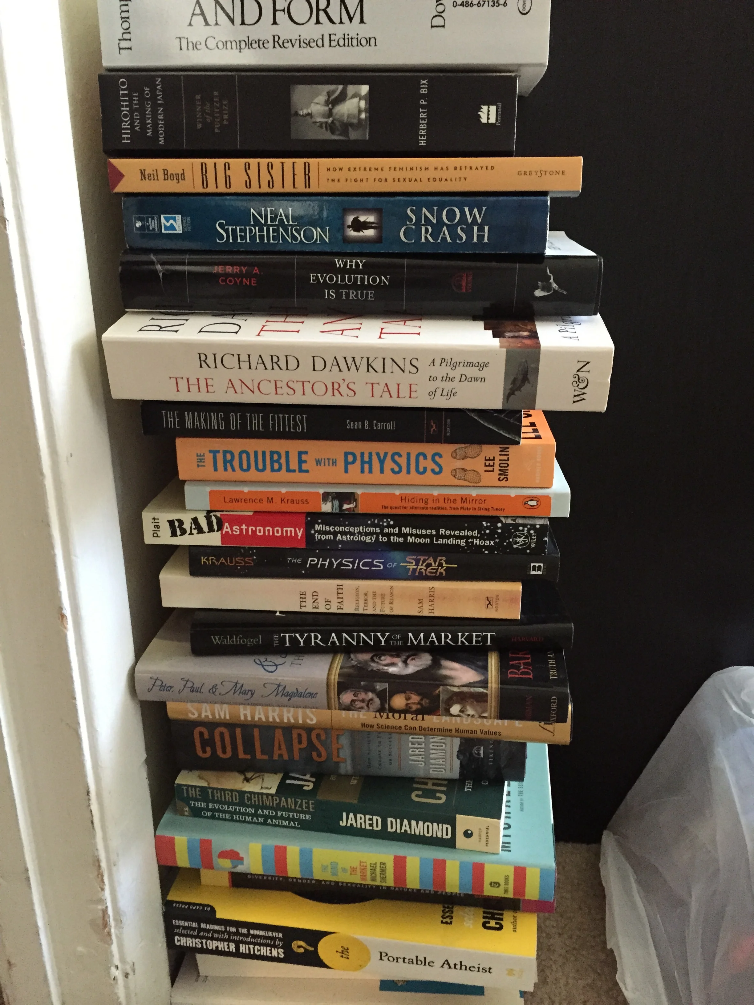 I wonder if anyone at the donation place will actually want to read D'Arcy Thompson's, On Growth and Form ? 