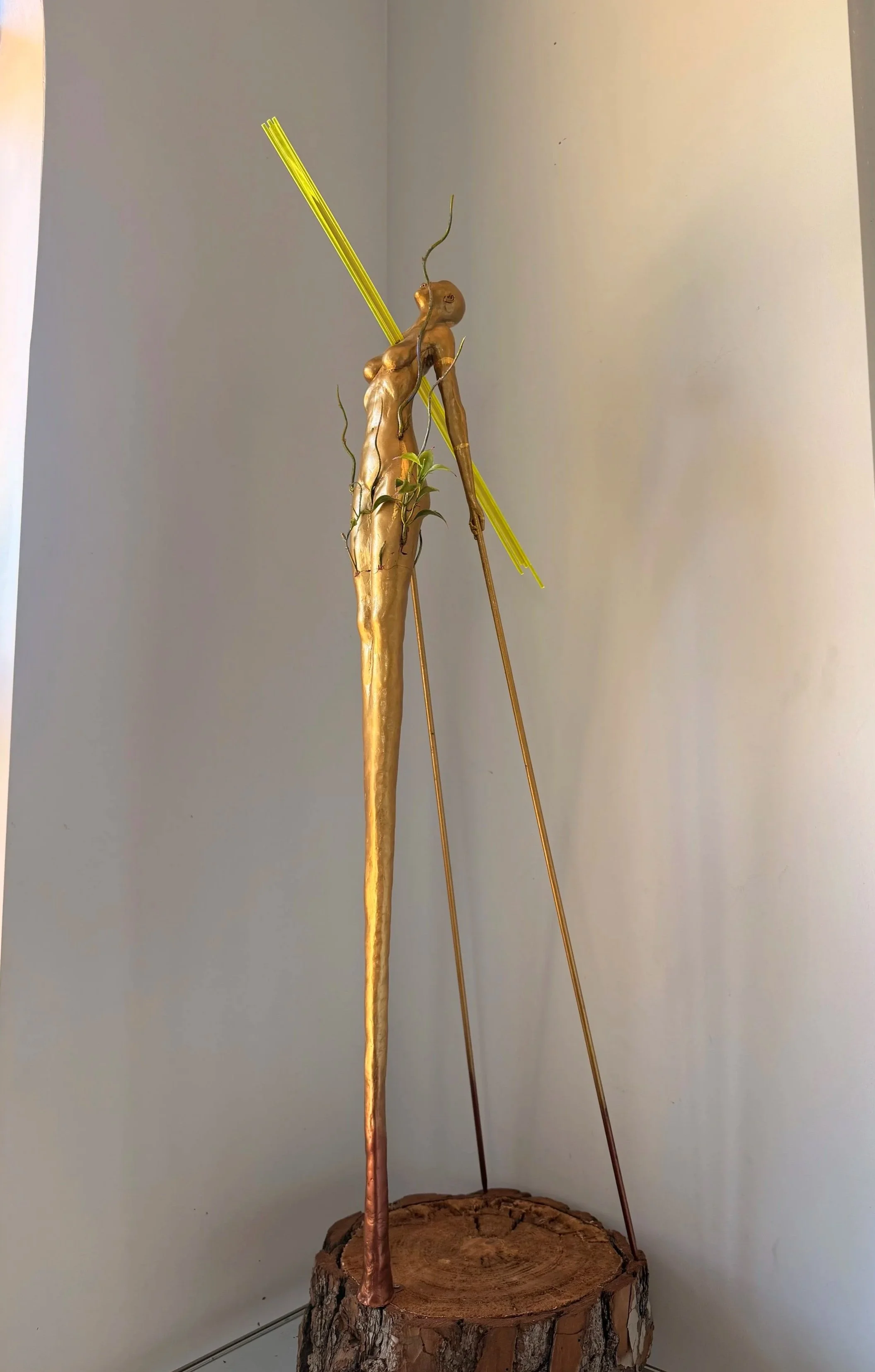 Adrienne tabet art sculpture gold