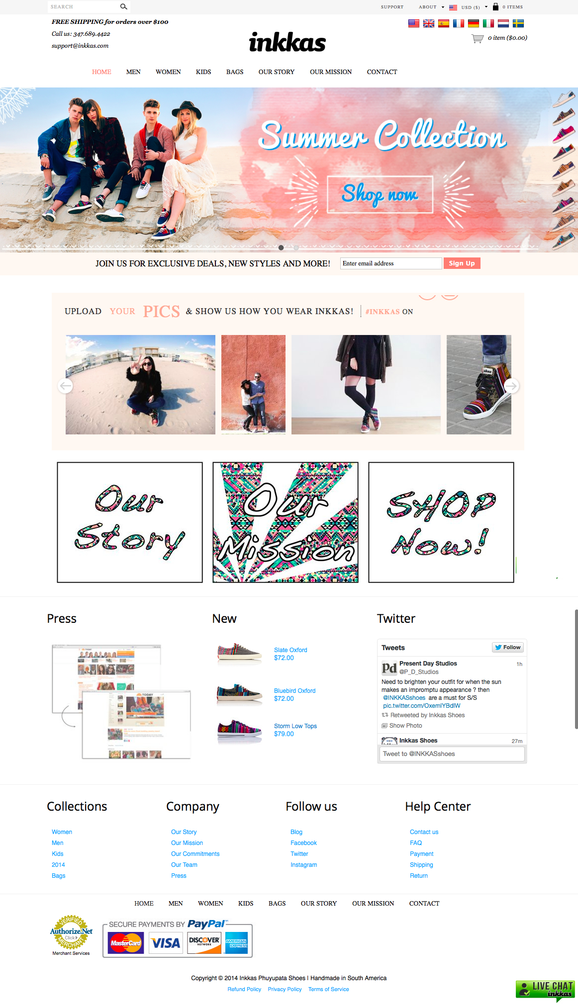 INKKAS Shoes homepage