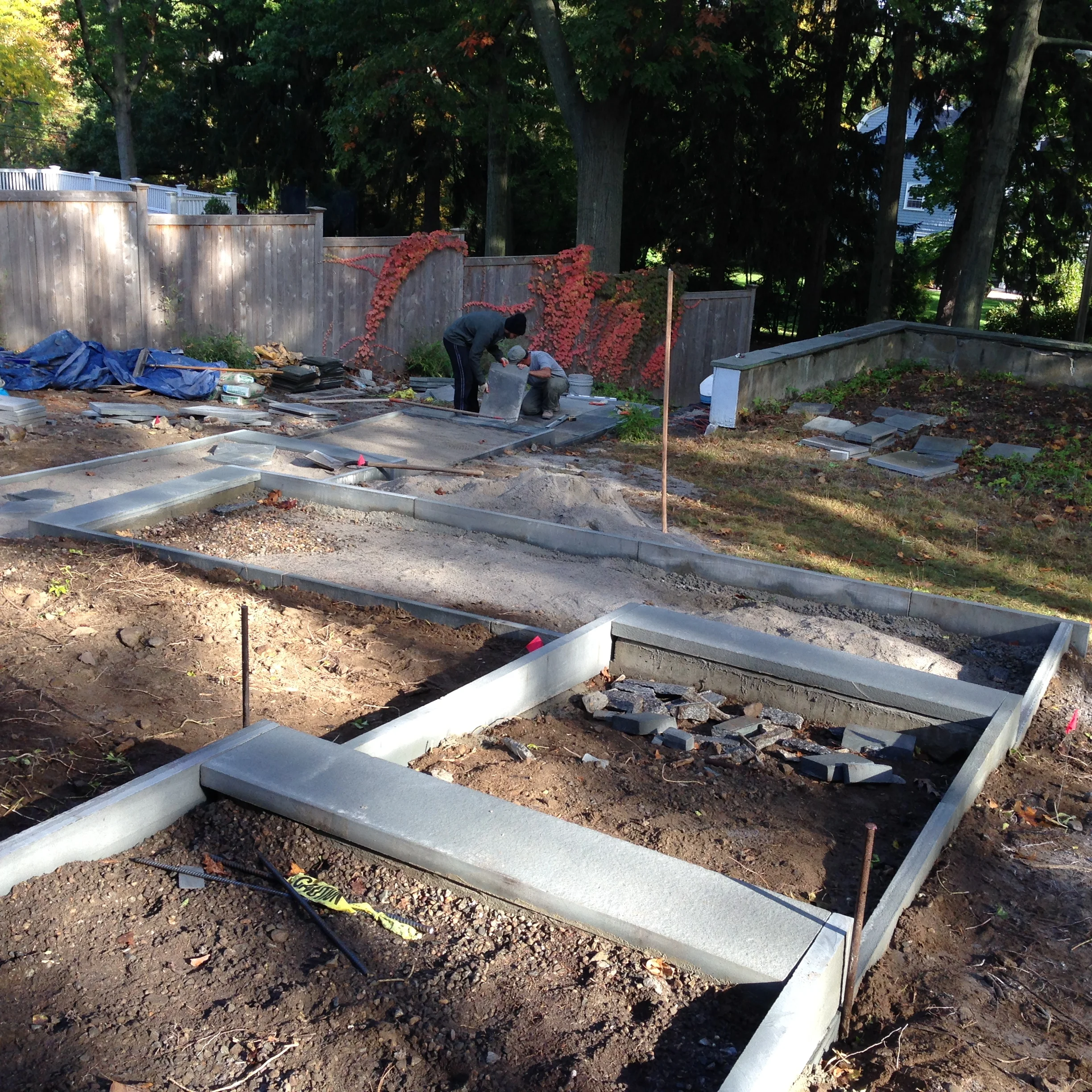 Bluestone was turned on edge to tie the walkway to the home's modern roots.