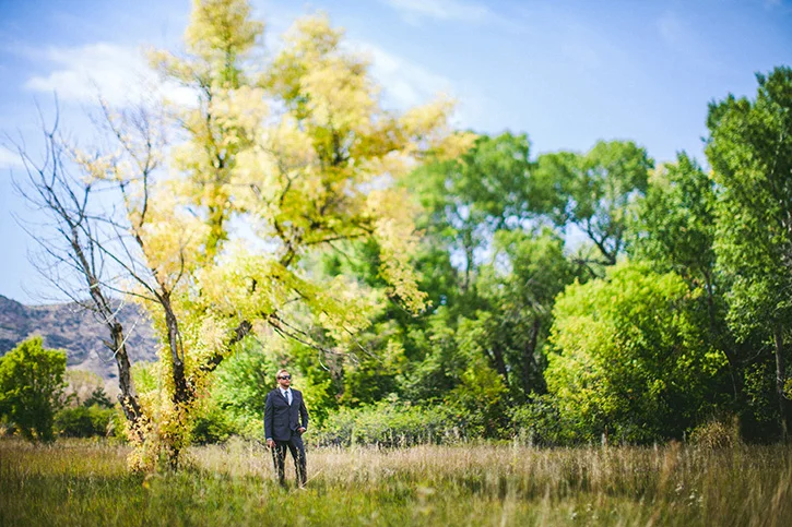 Denver Botanic Gardens Wedding Groom
