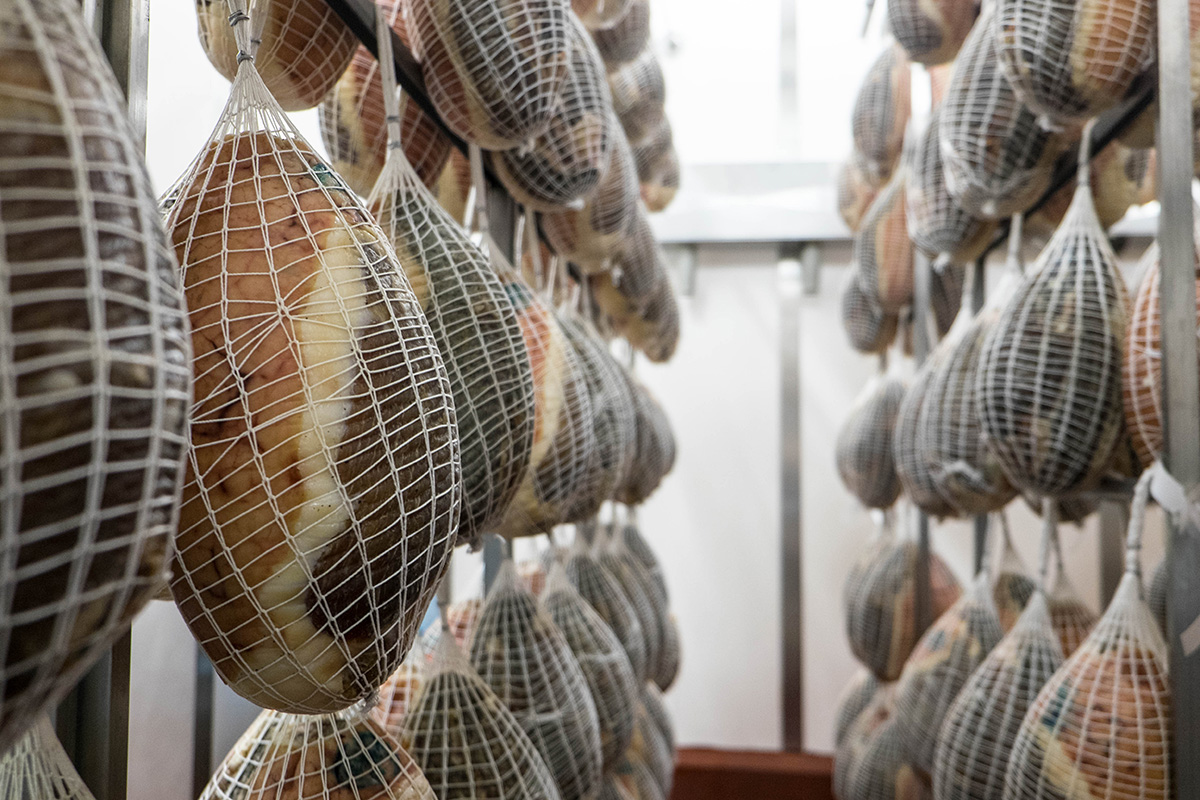 Culatello is made from the back leg of the pig and then only the rear part of the leg, freed from the bone and skin