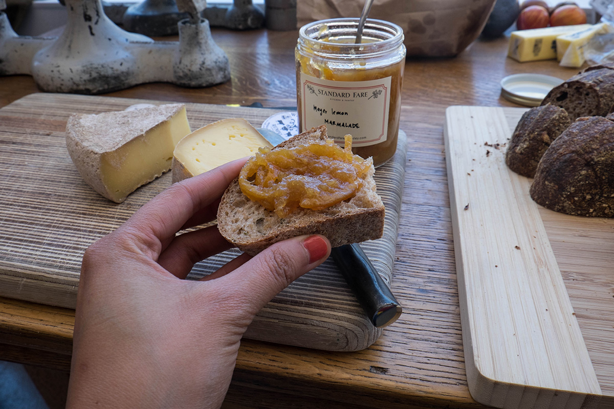 Morell's bread with Standard Fare's Meyer Lemon Marmalade.