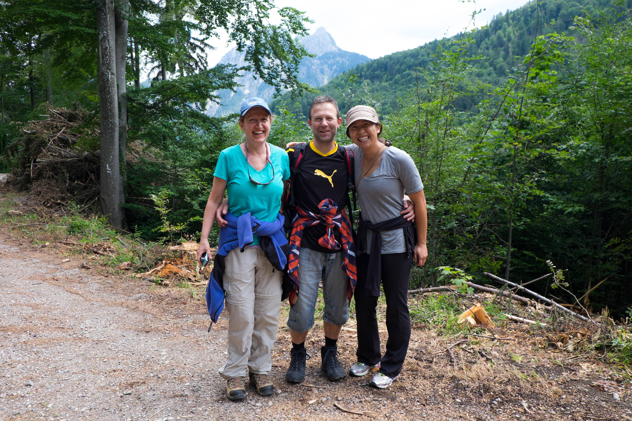 Birgit, her sister's (Ellen's) boyfriend, Kurt, and me on our hike!