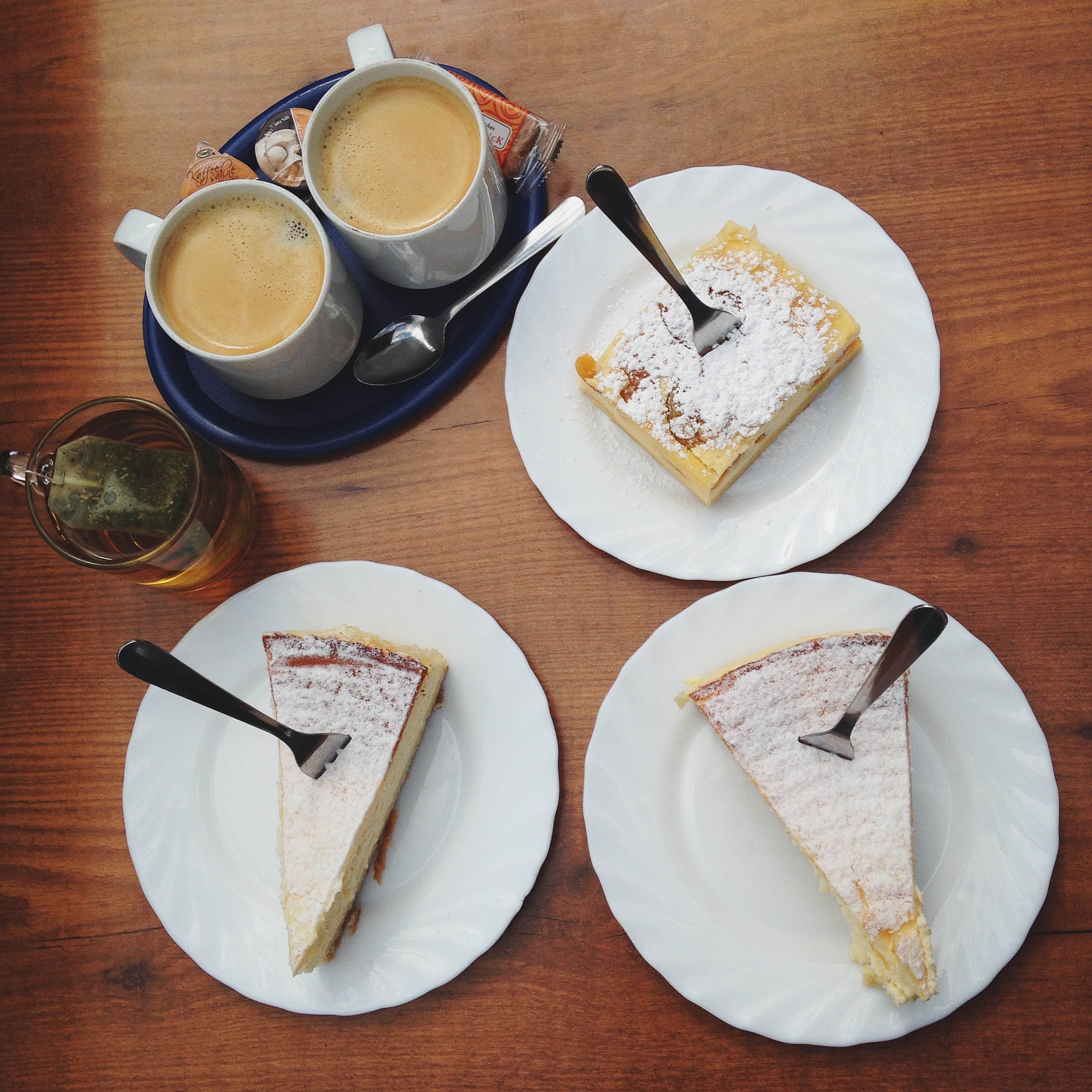 One slice of cake per person. :)