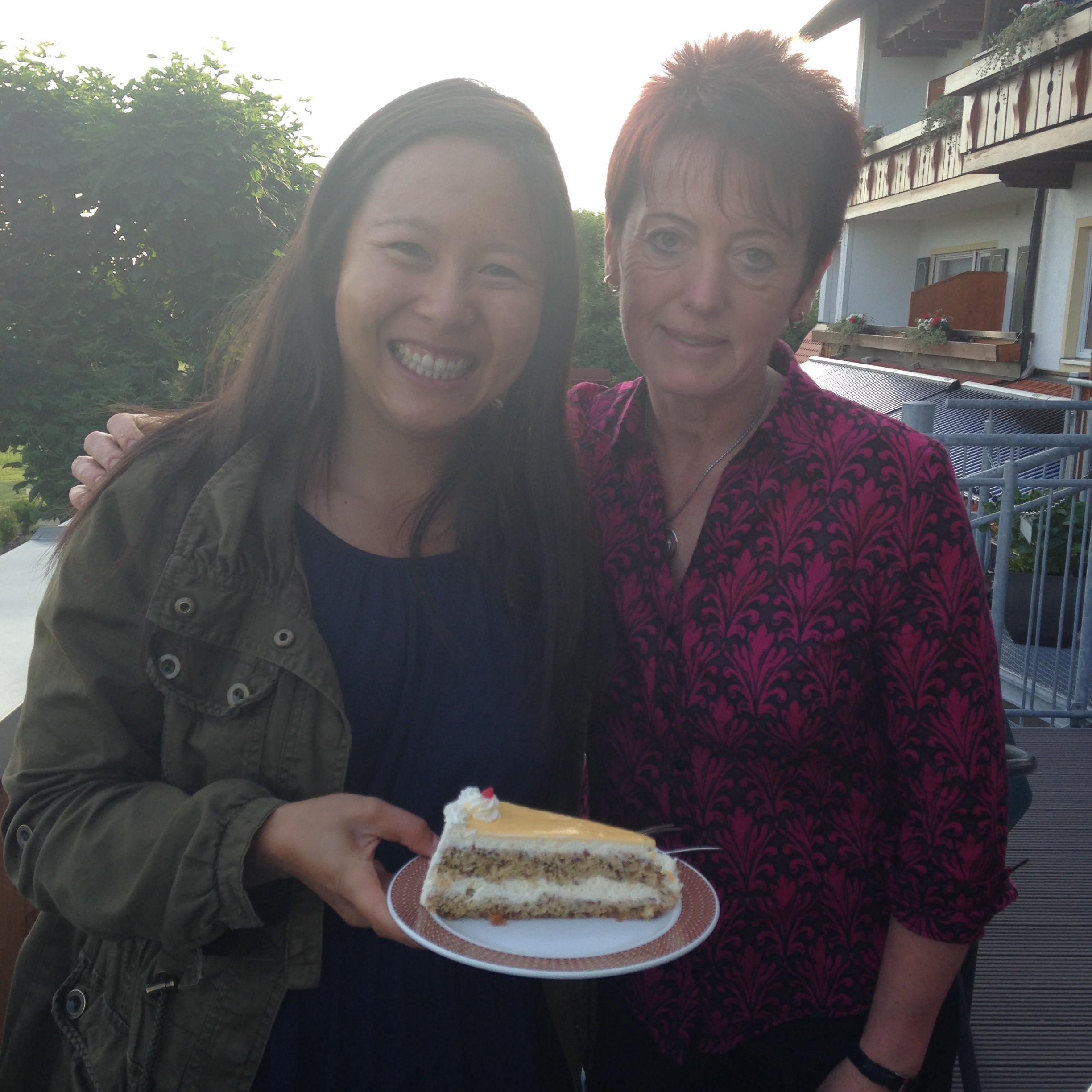 Had to have a photo with the mother of Panorama Hotel. She's an awesome baker - this is me with her Eierlikor Cake - German egg liquor cake. 