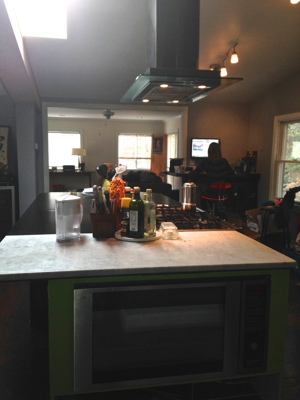 View of Renovated Kitchen towards Great Room