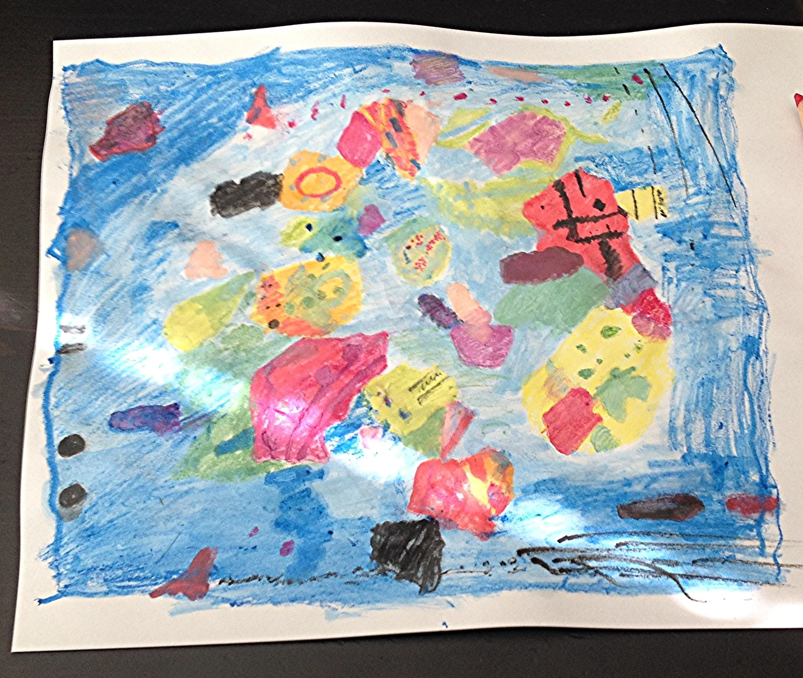 Colour play by Katherine based on different elements from Roseline Koener's "Blue" Cantatas for a divine garden .