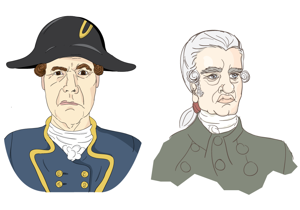 Illustrations of Lt. Dudingston by Studio Pie