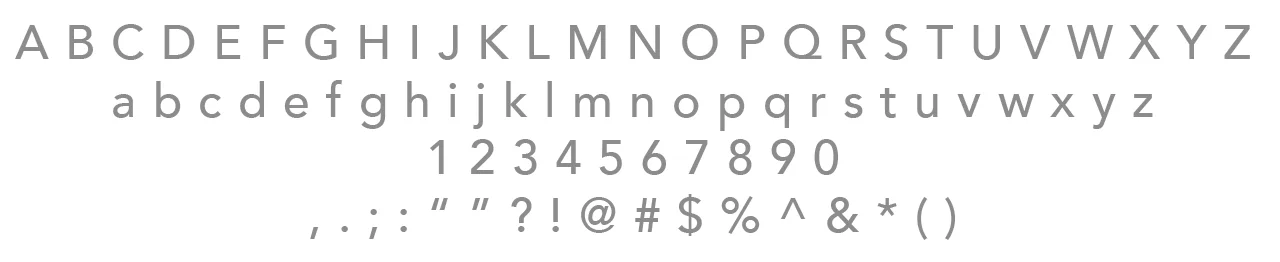 Secondary Typeface / Avenir Next