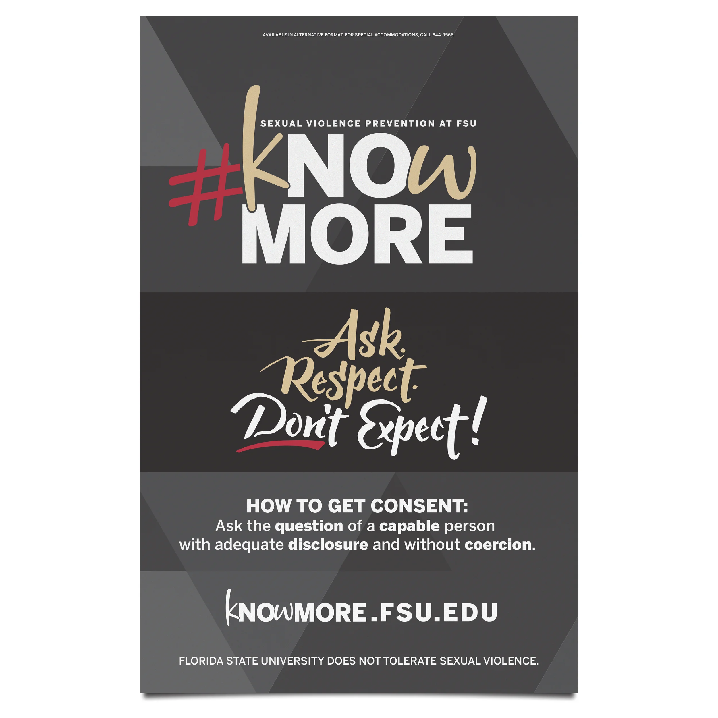 FSU Sexual Violence Prevention Poster