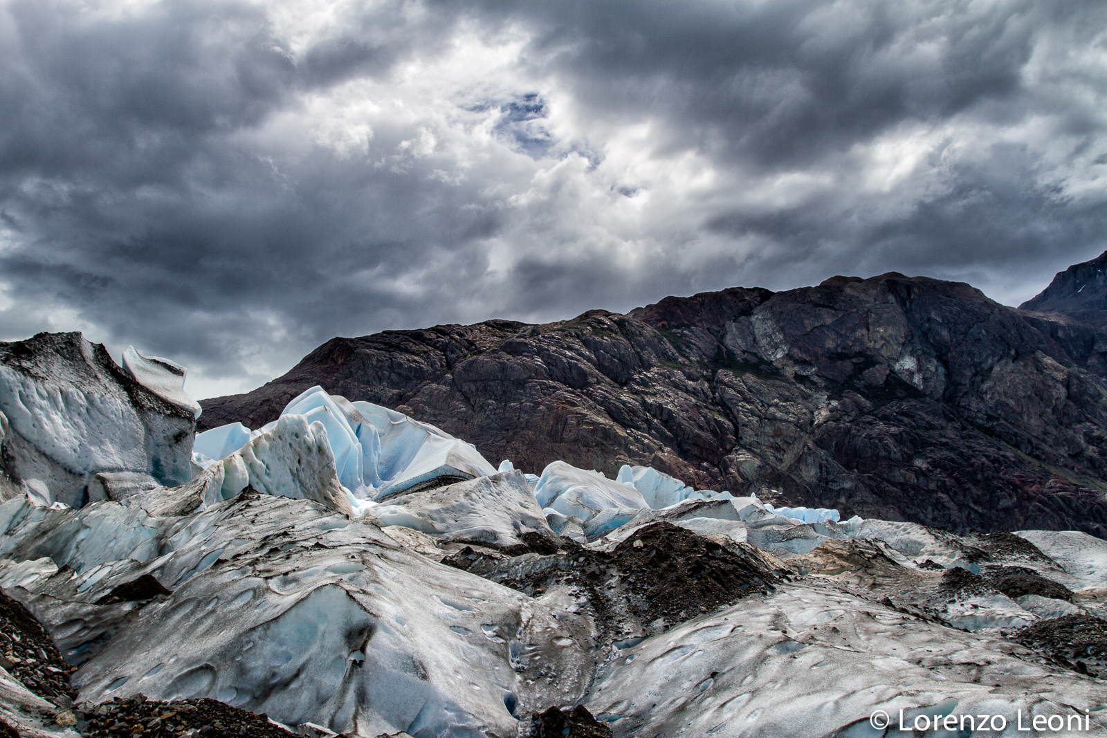 Ice, stone and clouds