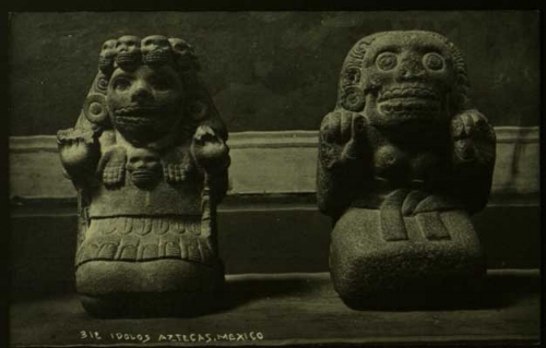 Mictecacihuatl & Mictlantecuhtli. The goddess and god of Mitlan Credit: AtlasObscura.com