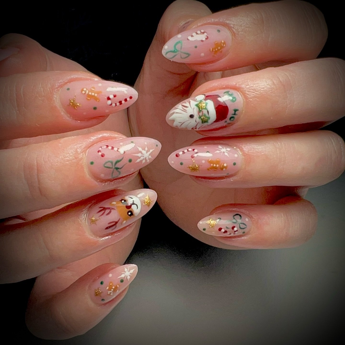 🎅🏻 Ho Ho hi bitches 🎅🏻
This set is giving pure nonsense Christmas in the best possible way &mdash; gingerbread men, candy canes, snowflakes, reindeer, Santa himself&hellip; all the festive chaos my brain has been singing about all day 😂✨

Hand-p